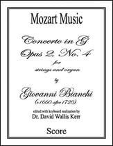 Concerto in G, Opus 2, No. 4 Orchestra sheet music cover